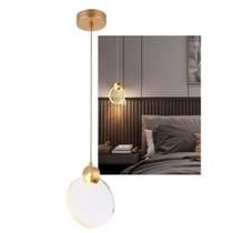Luminaria Lustre Pendente Lua Cristal Com Bolinhas Led Decoraçao Iluminaçao Casa Sala Estar Quarto Cozinha Casa Ambiente Interno Sofisticado Moderno