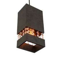 Luminária Lustre Pendente Madeira Cristal