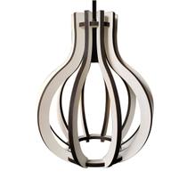 Luminária Lustre Pendente Madeira Teto Sala Quarto Cozinha Balcão Pequim Branco