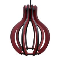 Luminária Lustre Pendente Madeira Teto Sala Quarto Cozinha Balcão Pequim Marsala