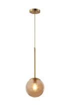 Luminária Lustre Pendente Orby Dourado Vidro Bola Âmbar Moderno Luxo Sala Quarto Escritório Inl88 Luminária Lustre Pendente Orby Dourado Vidro Bola Âmbar Moderno Luxo Sala Quarto Escritório Inl88