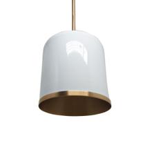 Luminária Lustre Pendente Quebec Luxo Branco C/ Cobre