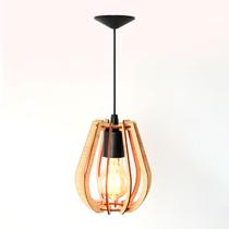 Luminária Lustre Pendente Redondo Pequeno Madeira Vazado Aletado MDF Rustico Soquete E27 15x17cm Sala Cozinha Quarto Bancada Luminária Lustre Pendente Redondo Pequeno Madeira Vazado Aletado MDF Rustico Soquete E27 15x17cm Sala Cozinha Quarto Bancada