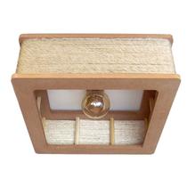 Luminária Lustre Pendente Rústico Retro Madeira Sisal 45cm Luminária Lustre Pendente Rústico Retro Madeira Sisal 45cm