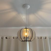 Luminária Lustre Pendente Sala Quarto Balcão Ny Noite Branco Luminária Lustre Pendente Sala Quarto Balcão Ny Noite Branco