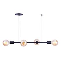 Luminária Lustre Pendente Sputnik Retrô Nova Iorque Alumínio 4 Lâmpadas 62cm E27 Bivolt