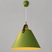 Luminária Lustre Plafon Viintage Verde Em Couro E27 Bivolt Luminária Lustre Plafon Viintage Verde Em Couro E27 Bivolt