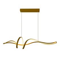 Luminária Lustre Teto 100cm Pendente Espiral Luxo Dourado Luminária Lustre Teto 100cm Pendente Espiral Luxo Dourado