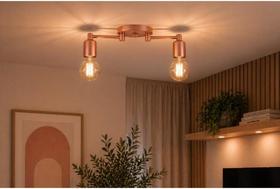 Luminária Lustre Teto Para Sala Jantar Moderno 2 Spot Trilho em Alumínio Luminária Lustre Teto Para Sala Jantar Moderno 2 Spot Trilho em Alumínio