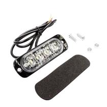 Luminária Luz Advertência 4 Leds Bivolt Pisca Com 15 Sequências Diferentes Strobo 6000K Branco - PRADOLUX - IL5102 Luminária Luz Advertência 4 Leds Bivolt Pisca Com 15 Sequências Diferentes Strobo 6000K Branco - PRADOLUX - IL5102