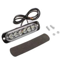 Luminária Luz Advertência 6 Leds Bivolt Pisca Com 15 Sequências Diferentes Strobo 6000K Branco - PRADOLUX - IL5101 Luminária Luz Advertência 6 Leds Bivolt Pisca Com 15 Sequências Diferentes Strobo 6000K Branco - PRADOLUX - IL5101