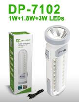 Luminária Luz De Emergência E Lanterna Led Recarregável Potente DP-7102 - DP Led Light
