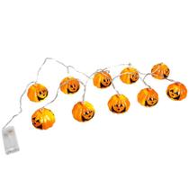 Luminária Luz Led Pisca Pisca 10 Abóboras Festa de Halloween Luminária Luz Led Pisca Pisca 10 Abóboras Festa de Halloween