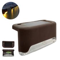 Luminária Luz Led Solar 4 peças a Prova D'água Jardim Degraus Decoração Area Externa com Prendedores Luminária Luz Led Solar 4 peças a Prova D'água Jardim Degraus Decoração Area Externa com Prendedores