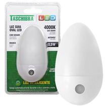 Luminaria Luz Noturna 0,5W Led Oval 4000K Neutro Fotocelula