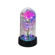 Luminária Luz Noturna Rosa Iluminada Luzes Leds Decorativo