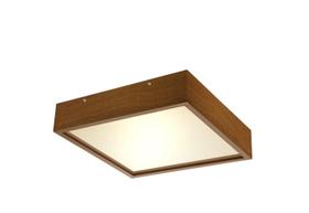 Luminaria Madeira Quadrada 20x20 Sobrepor Teto