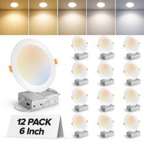 Luminária MAILCOS 15cm Kit com 12 Unidades 5CCT Regulável 12W 120V ETL Luminária MAILCOS 15cm Kit com 12 Unidades 5CCT Regulável 12W 120V ETL