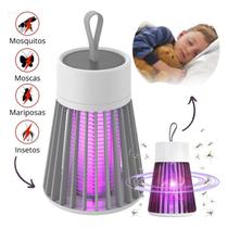 Luminária Mata Mosquito com Choque Elétrico e LED UV Proteção Elegante