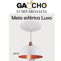 Luminaria meia esferica luxo