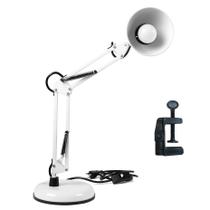 Luminária Mesa 2x1 Metal Abajur Lâmpada Articulável Base Garra Flex MT-811c Luminária Mesa 2x1 Metal Abajur Lâmpada Articulável Base Garra Flex MT-811c