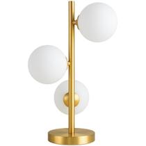 Luminária Mesa Abajur 44Cm 3 Globos Vidro 10Cm Jabuticaba Luminária Mesa Abajur 44Cm 3 Globos Vidro 10Cm Jabuticaba