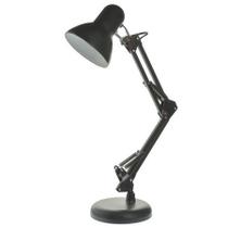 Luminária Mesa Abajur Articulável Metal Escritório Flex 2 em 1 Preta Bivolt Luminária Mesa Abajur Articulável Metal Escritório Flex 2 em 1 Preta Bivolt