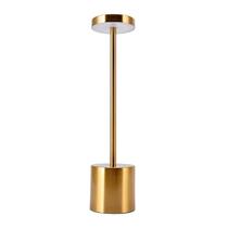 Luminária Mesa Abajur c/Led USB Touch Metal Dourado 8x33cm Luminária Mesa Abajur c/Led USB Touch Metal Dourado 8x33cm