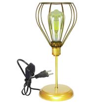 Luminária Mesa Abajur Clássico Aramado Teardrop P/LED