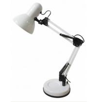 Luminária Mesa Abajur Lâmpada Articulável Base Garra Branco