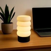 Luminaria Mesa Abajur Led Portátil ONDS Luxo Luz de Cabiceira Abajures Decoracao Diversos Presente Quarto Geometrico