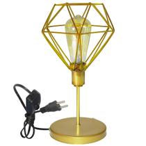 Luminária Mesa Abajur Mini Aramado Diamante P/Decorar