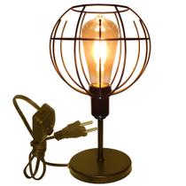 Luminária Mesa Abajur Mini Aramado Spider Preto P/Decorar