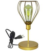 Luminária Mesa Abajur Mini Aramado Teardrop P/Décor