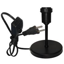 Luminária Mesa Abajur Mini Preto P/LED Use a Sua Cúpula Luminária Mesa Abajur Mini Preto P/LED Use a Sua Cúpula