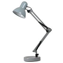 Luminária Mesa Articulável Base Leitura Estudo Cinza Luminária Mesa Articulável Base Leitura Estudo Cinza