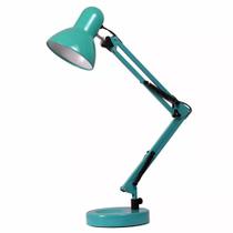 Luminária Mesa Articulável Base Leitura Estudo Verde