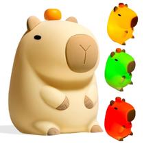 Luminaria Mesa Capivara Abajur Fofa Touch Recarregavel Muda de Cor Decoraçao Iluminaçao Infantil Quarto Casa