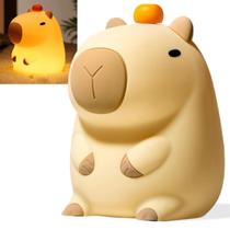 Luminaria Mesa Capivara Fofa Abajur Touch USB Muda De Cor Recarregavel Iluminaçao Decoraçao Quarto Casa Sala
