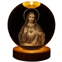 Luminária mesa devocional sagrado coração de jesus 6cm led Luminária mesa devocional sagrado coração de jesus 6cm led