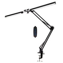 Luminária Mesa Dupla Led 3 Cores Articulada Com Base e Garra Giratoria 360 Luminária Mesa Dupla Led 3 Cores Articulada Com Base e Garra Giratoria 360