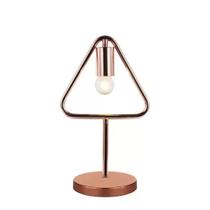 Luminaria mesa ferro cobre triangulo a35x20x14cm - - Adely