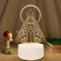 Luminária Mesa Led 3d Decorativo Nossa Senhora Aparecida Botão Liga/Desliga EB60913 Luminária Mesa Led 3d Decorativo Nossa Senhora Aparecida Botão Liga/Desliga EB60913