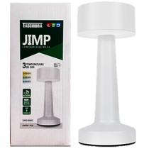 Luminaria Mesa Led Jimp Branca 2w Dimerizavel Recarregavel