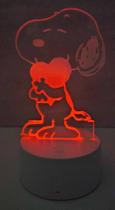 Luminária mesa Led RGB Snoopy controle remoto sortidas Cor:Modelo 2