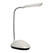 Luminária Mesa Mini Flexível Led Leitura Branca 28cm