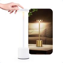 Luminária Mesa Para Quarto Abajur Led Recarregável Moderna