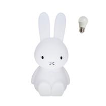 Luminária Miffy com Lâmpada LED Coelha Branca 30cm Bivolt com Fio