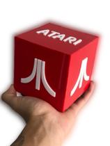 Luminária Mini Abajur de Mesa Logo Atari Vermelho - Super 3D Games
