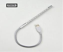 Luminária Mini De Mesa Flexível Usb De Metal